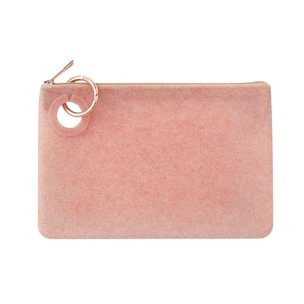 NWT Oventure Large Pouch - Rose Gold Confetti Silicone